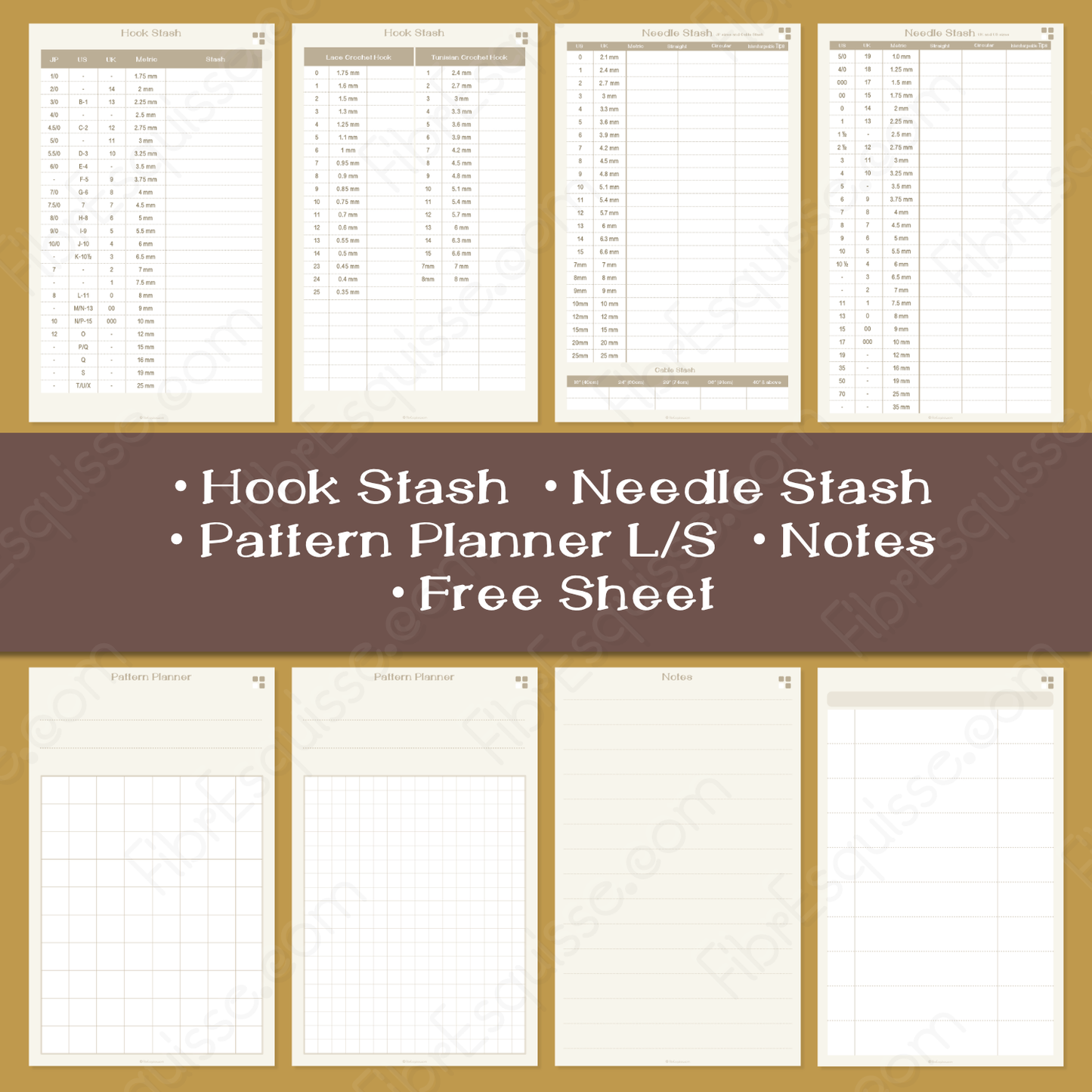 Knitting & Crocheting Planner Template :for Smartphone