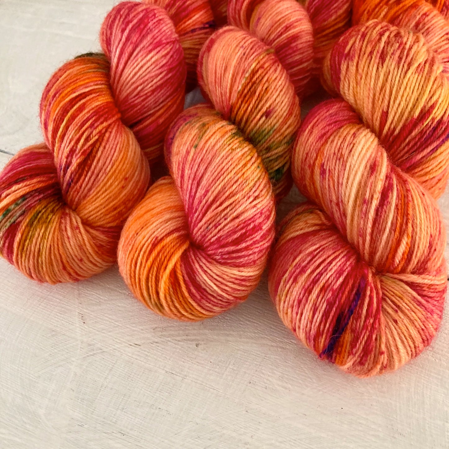 Hand Dyed Yarn No.133 Sock Yarn "The Fiery Angel"
