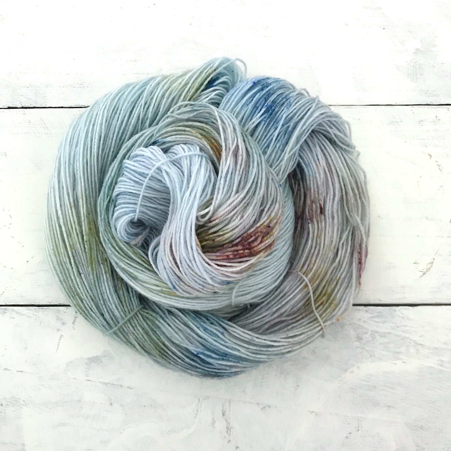 Hand-dyed yarn No.95 sock yarn "Jardins sous la pluie"