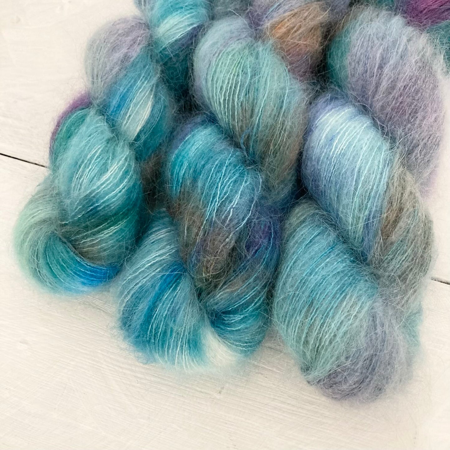 Hand Dyed Yarn No.1 Kid Mohair & Silk "Metsalampi"