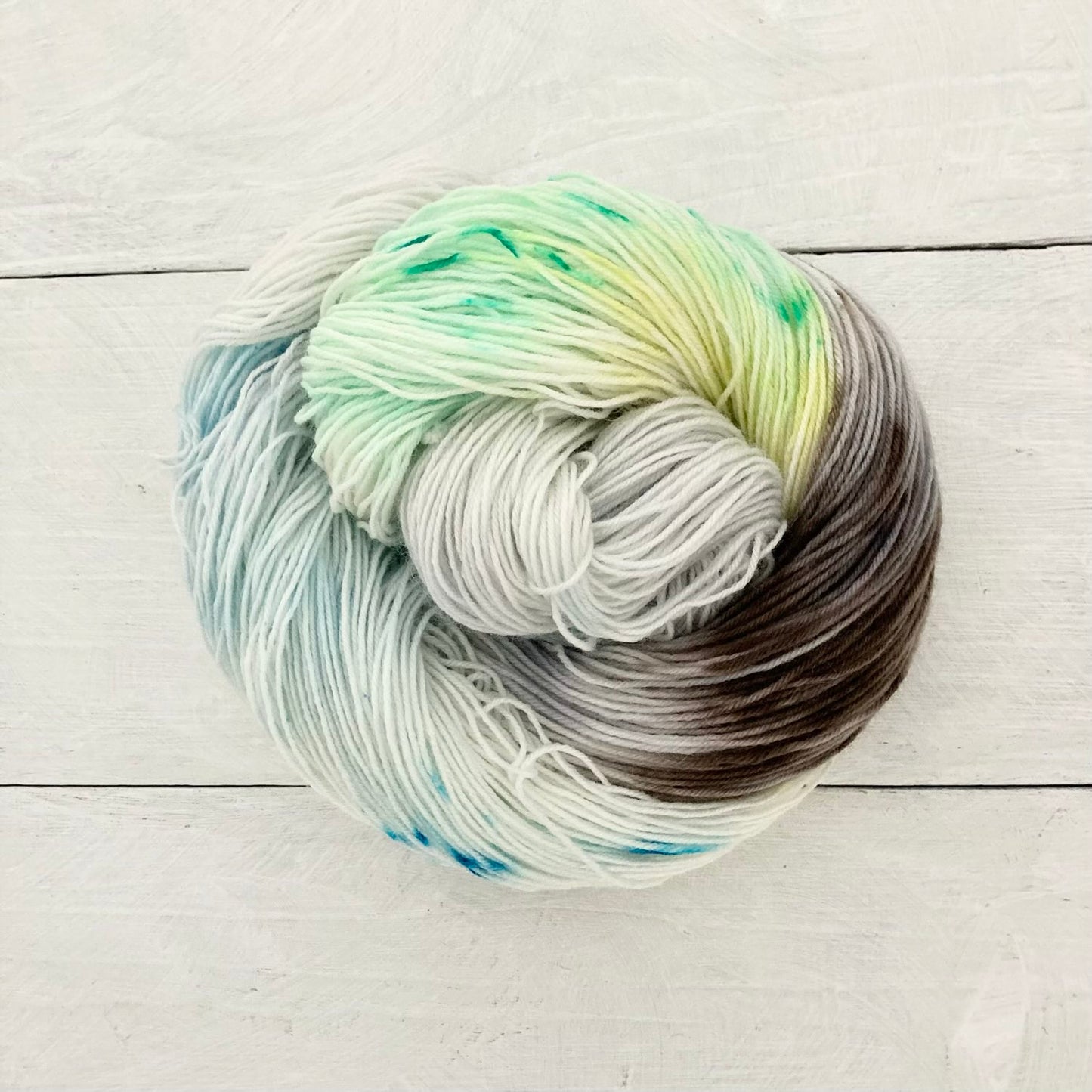 Hand-dyed yarn No.12 sock yarn "Scene with Cranes"