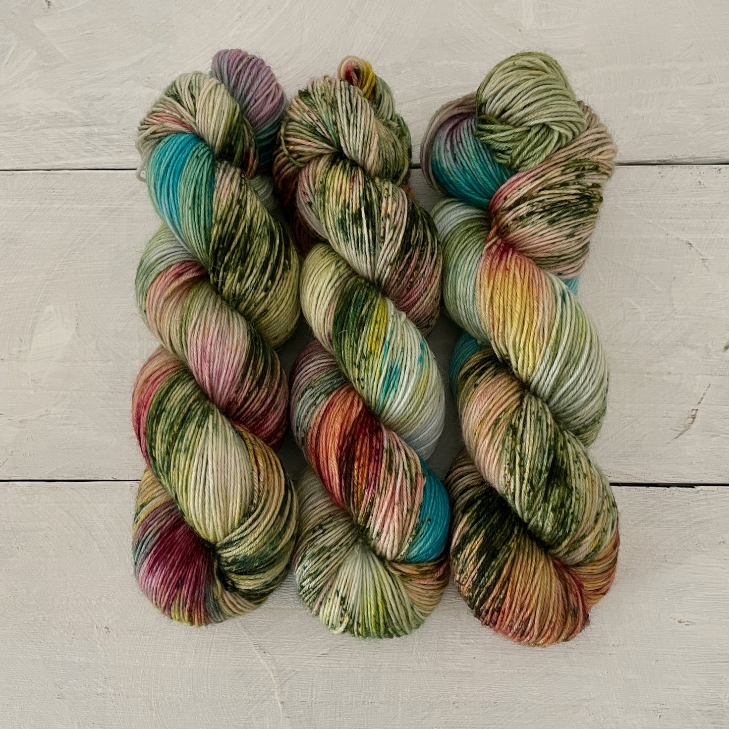 Hand-dyed yarn No.47 sock yarn "Im Treibhaus"