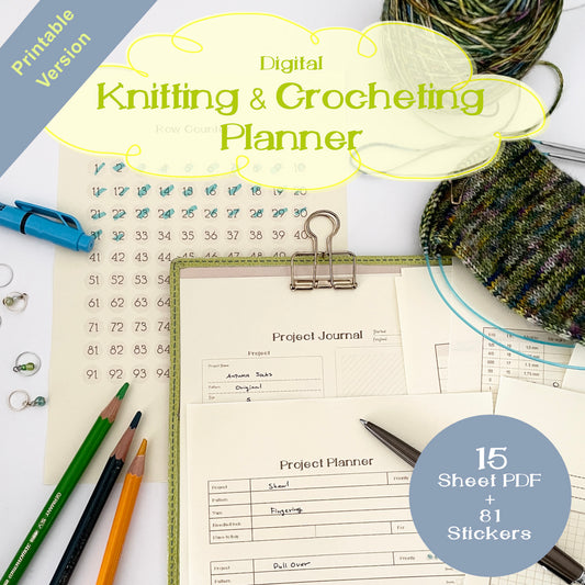Knitting & Crocheting Planner Template  :プリント用