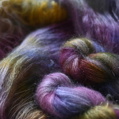 Hand-dyed yarn No.248 Kid Mohair &amp; Silk "Traum durch die Dämmerung"