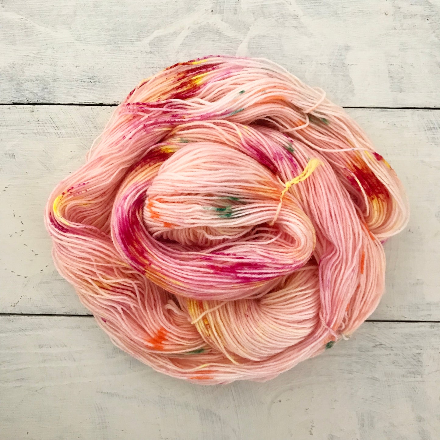 Hand-dyed yarn No.83 sock yarn "Le jardin de Dolly"