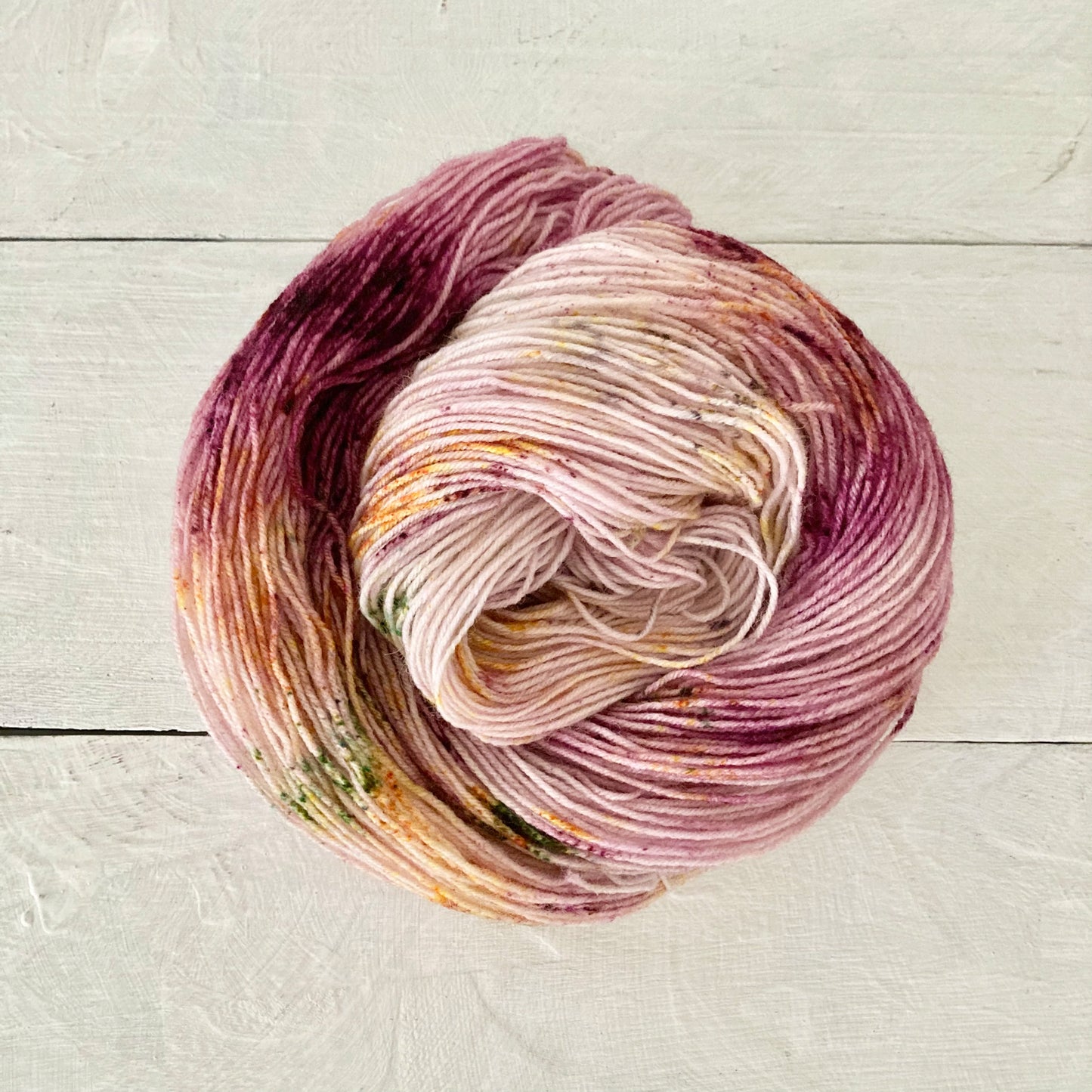 Hand-dyed yarn No.253 sock yarn "Rosamunde"