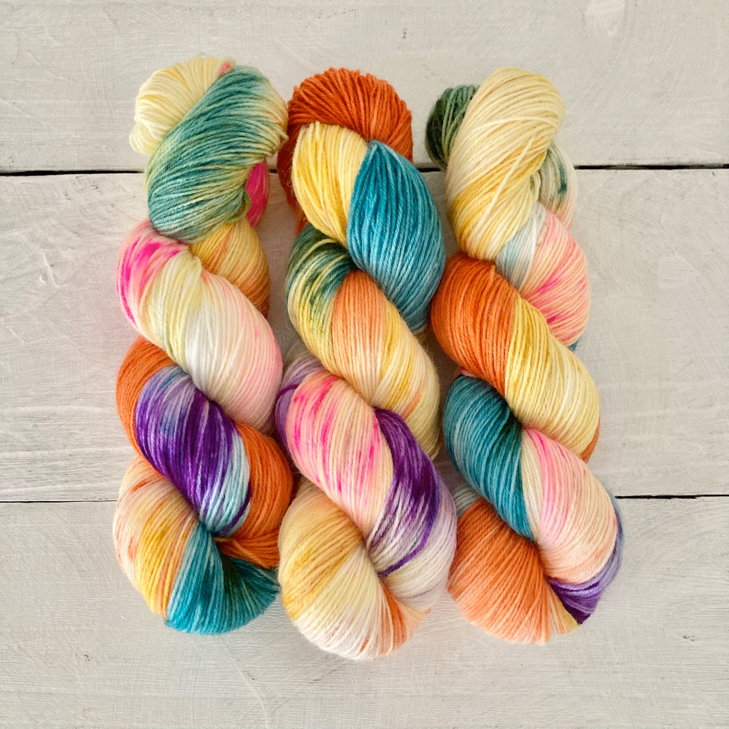 Hand-dyed yarn No.36 sock yarn "An die Freude"