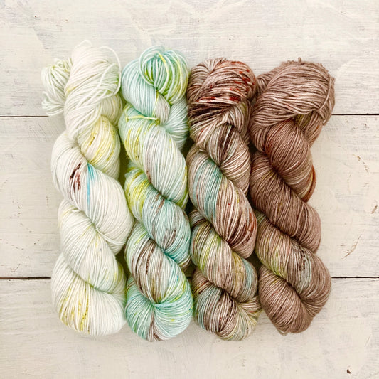 手染め糸 No.115 メリノシルク フェードセット「Fra Holbergs Tid」