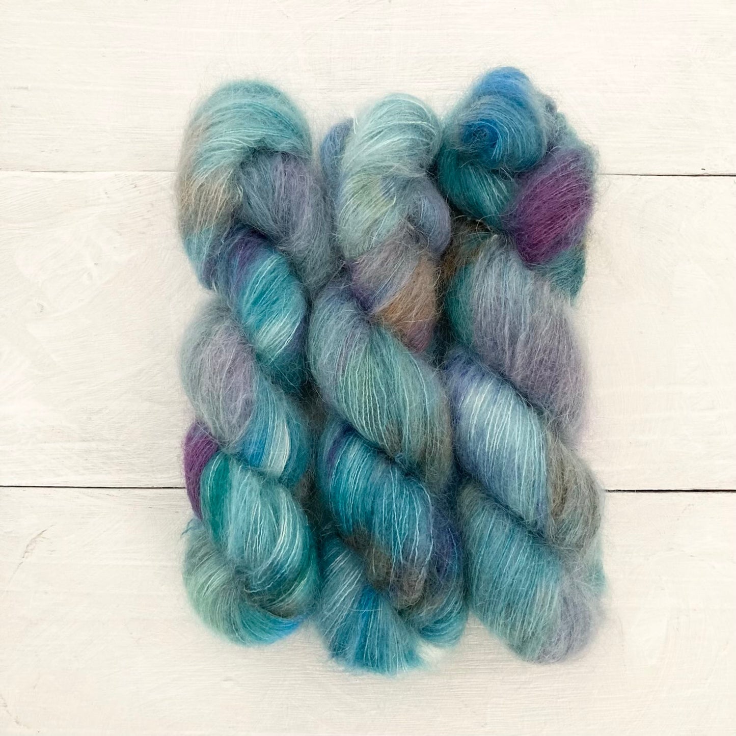 Hand Dyed Yarn No.1 Kid Mohair &amp; Silk "Metsalampi"