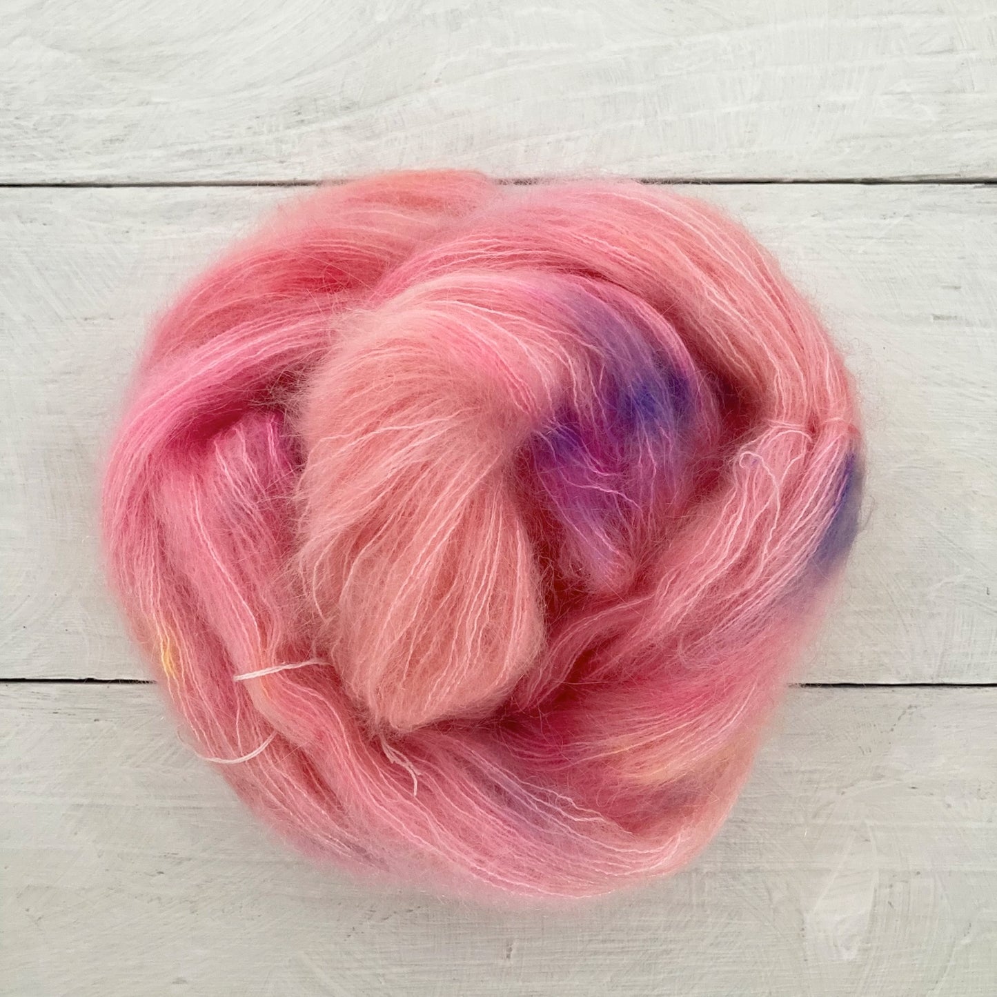Hand-dyed yarn No.196 Kid Mohair &amp; Silk "Le jardin féerique"