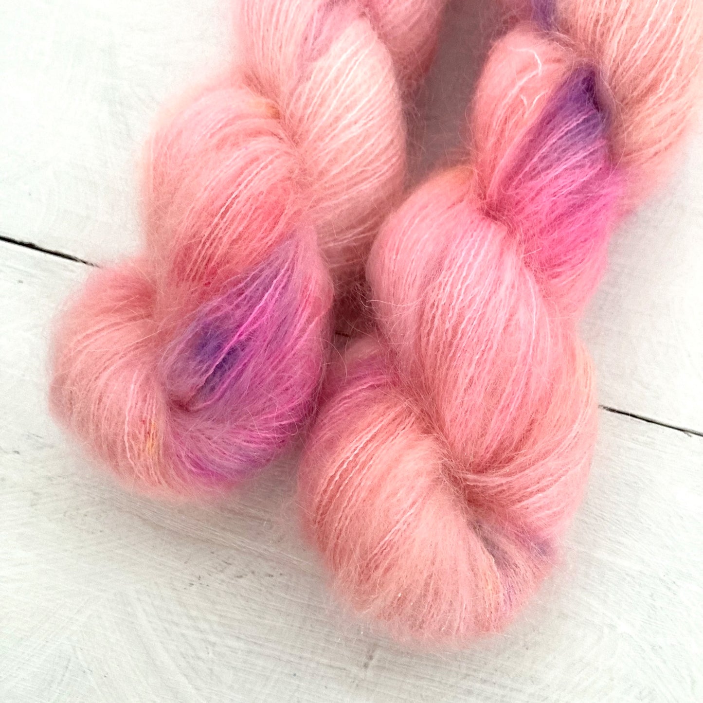 Hand-dyed yarn No.196 Kid Mohair &amp; Silk "Le jardin féerique"