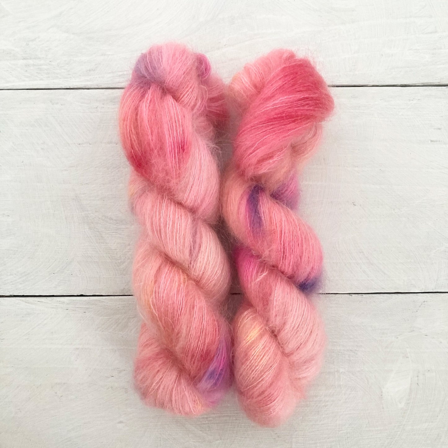Hand-dyed yarn No.196 Kid Mohair &amp; Silk "Le jardin féerique"
