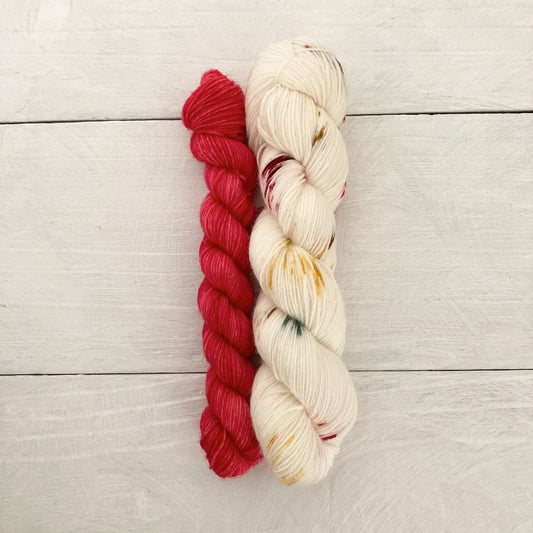 Hand-dyed yarn No.191 Sock set "Jingle Bells"