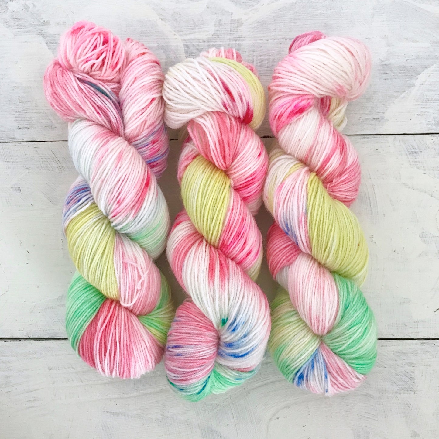 Hand-dyed yarn No.18 sock yarn "Sehnsucht nach dem Frühling"