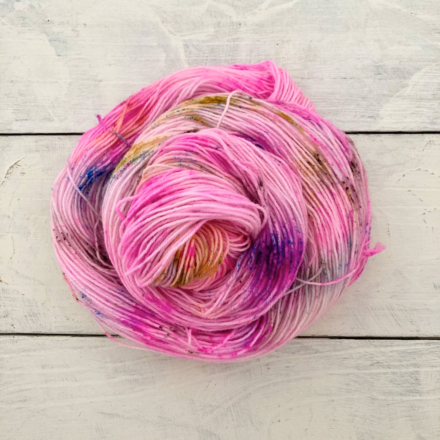 Hand-dyed yarn No.144 sock yarn "Waltz of Flowers"