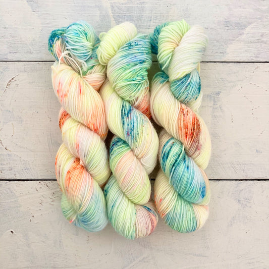 Hand-dyed yarn No.109 sock yarn "Alla Hornpipe"